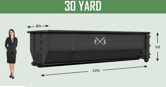 30 Yard Dumpster size