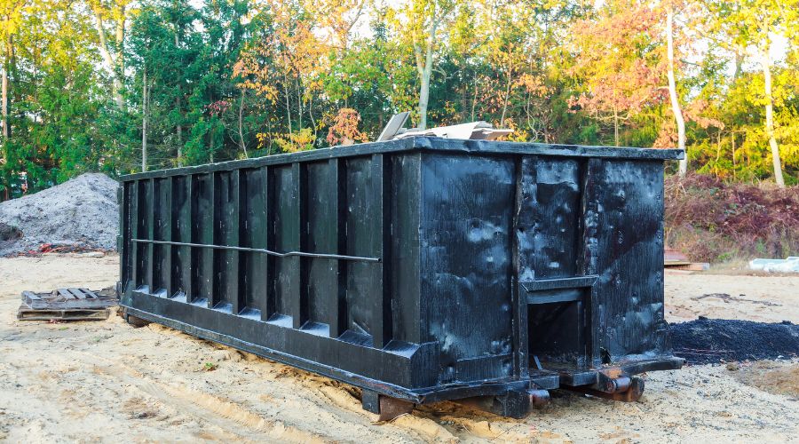 black dumpster