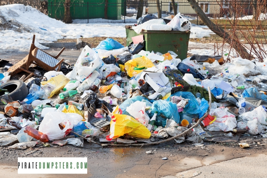 Single-Use Plastic Waste IN dumpsters